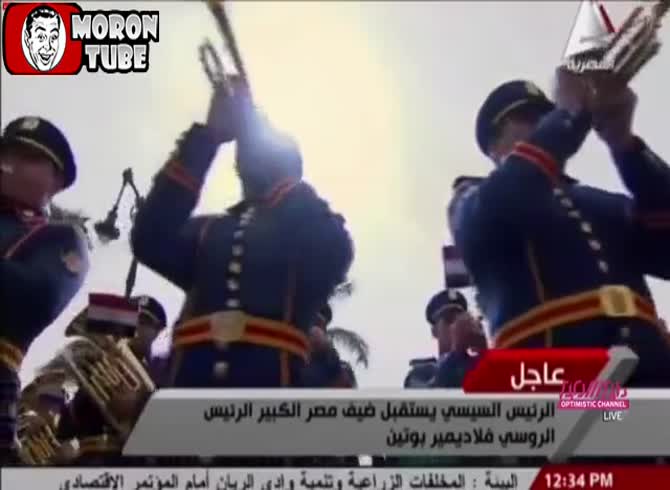 Video :There was a lot of noise when the Russian national anthem was played in Egypt while Vladimir Putin was there
